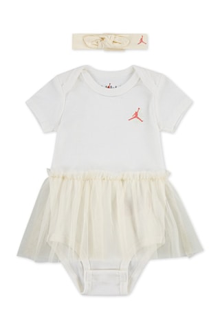 Bandeau et body-robe - Jordan - Blanc et beige