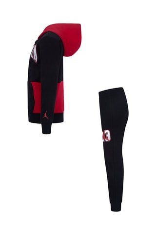 Sweat à capuche et pantalon polaire - Jordan - Blanc, noir et rouge