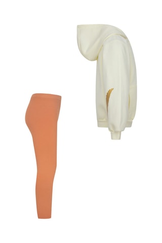 Sweat à capuche et legging - Nike - Blanc et marron