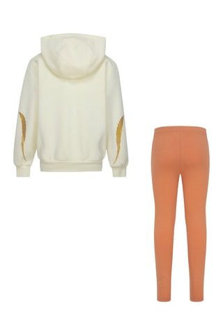 Sweat à capuche et legging - Nike - Blanc et marron
