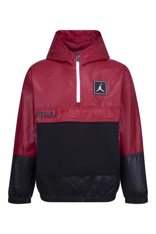 Coupe-vent à capuche - Jordan - Noir et rouge