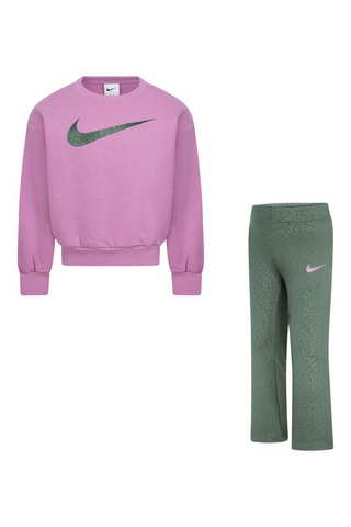 Sweat et pantalon - Nike - Vert et rose