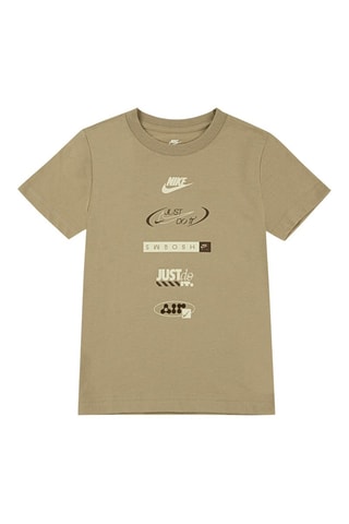 T-shirt - Blanc, noir et beige