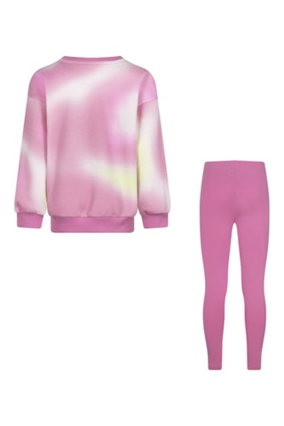 Sweat tie and dye et legging Crew - Nike - Blanc, jaune et rose