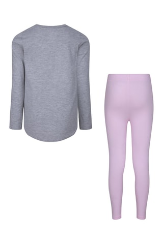T-shirt et legging - Nike - Blanc, rose et gris