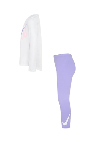 T-shirt et legging - Nike - Blanc, violet et rose
