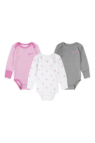 3 bodys - Nike - Blanc, rose et gris