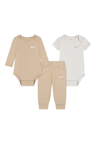 2 bodys et pantalon Essentials - Nike - Blanc et beige