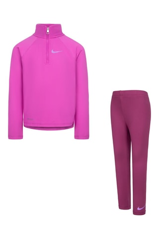 Sweat et legging - Nike - Rouge, rose et gris