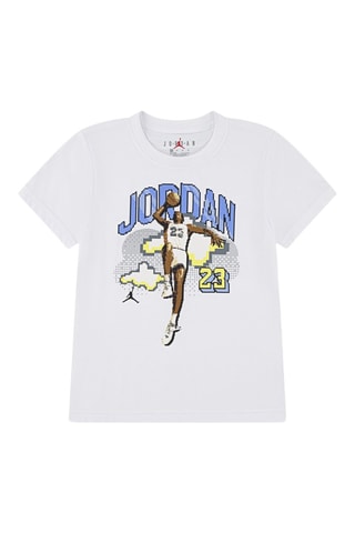 T-shirt - Blanc, bleu et jaune