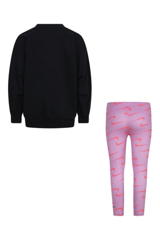 Sweat et legging Crew - Nike - Noir et rose