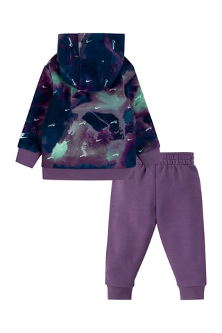Sweat tie and dye et pantalon - Nike - Blanc et bleu