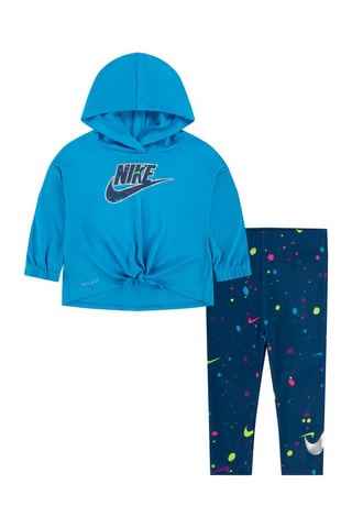 Sweat à capuche et legging - Nike - Noir, bleu et vert
