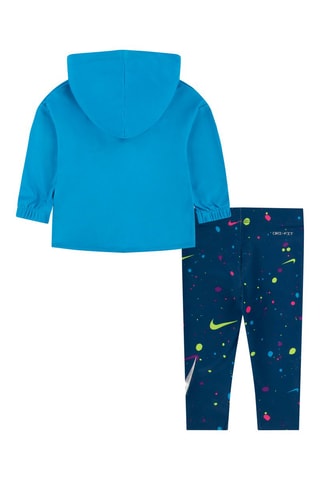 Sweat à capuche et legging - Nike - Noir, bleu et vert