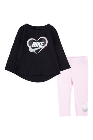 T-shirt et legging - Nike - Blanc, noir et gris