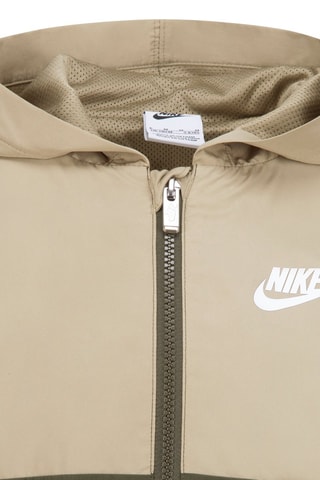 Coupe-vent à capuche - Nike - Blanc, beige et vert