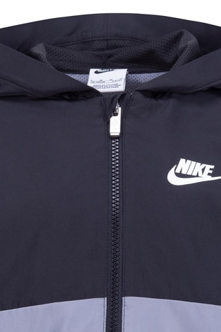 Coupe-vent à capuche - Nike - Blanc, noir et gris