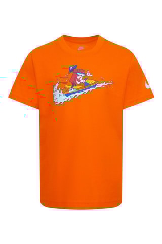 T-shirt Boxy - Nike - Blanc et orange