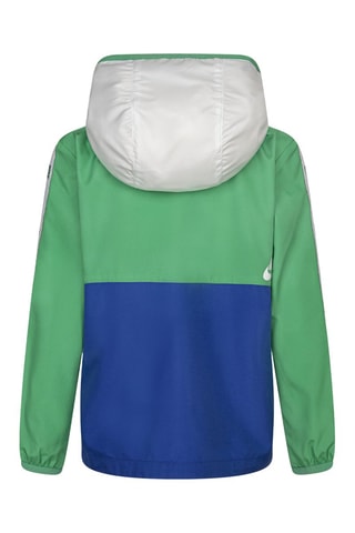 Veste à capuche - Blanc, bleu et vert