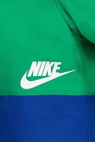 Veste à capuche - Blanc, bleu et vert