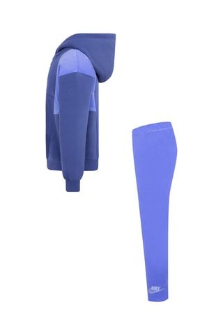 Sweat à capuche et legging polaire - Nike - Blanc et bleu