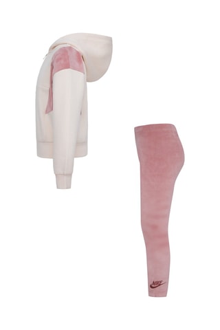 Sweat à capuche et legging polaire - Nike - Blanc et rouge