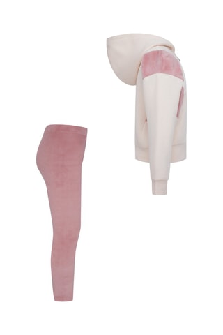 Sweat à capuche et legging polaire - Nike - Blanc et rouge