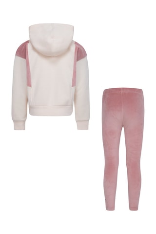 Sweat à capuche et legging polaire - Nike - Blanc et rouge