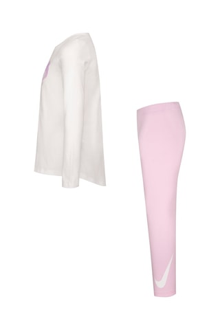 T-shirt et legging - Nike - Blanc et rose