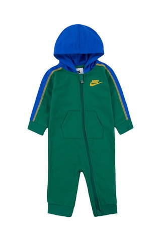 Grenouillère à capuche - Nike - Bleu, vert et jaune