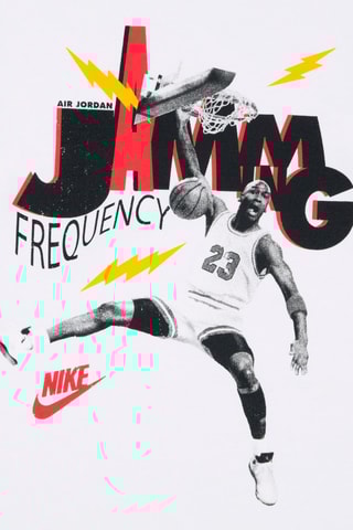 T-shirt Michael Jordan - Blanc, noir et rouge