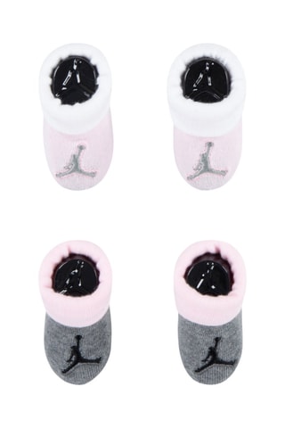 2 paires de chaussons Jhn Jumpman Clrblckd - Jordan - Blanc, rose et gris