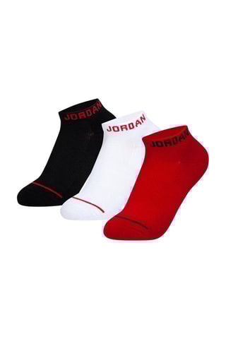 3 paires de socquettes Jumpman - Jordan - Blanc, noir et rouge