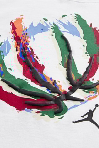 T-shirt Bball Fire - Jordan - Blanc, rouge et vert