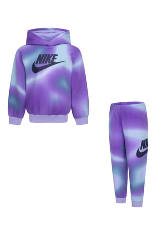 Sweat et pantalon tie and dye - Nike - Blanc et rose