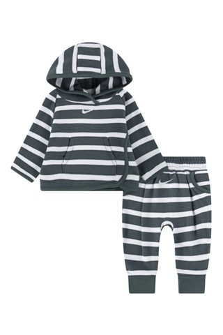 Sweat et pantalon en coton biologique Cableknit - Nike - Blanc et vert