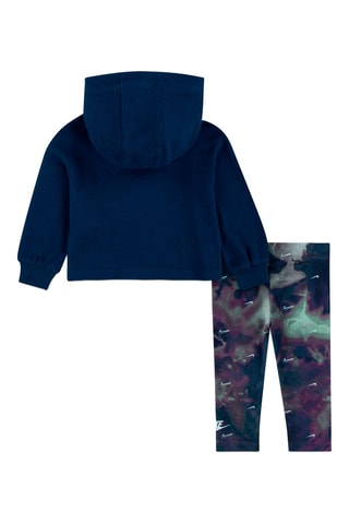 Sweat à capuche et legging tie and dye - Nike - Bleu et violet