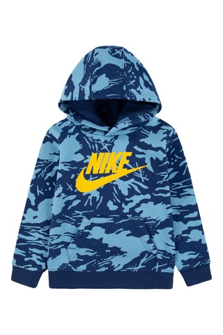 Sweat à capuche - Nike - Bleu et jaune