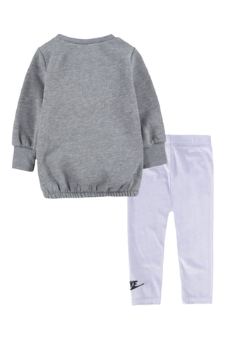 Sweat polaire et legging en velours - Nike - Gris et violet
