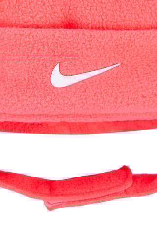 Bonnet aviateur et moufles polaires - Nike - Rose foncé