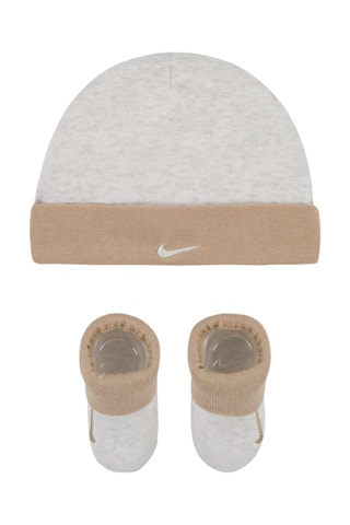 Bonnet et chaussons Simple Swoosh - Nike - Blanc et beige