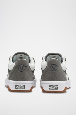 Baskets en cuir et nubuck Rowan 2 - Gris clair et blanc