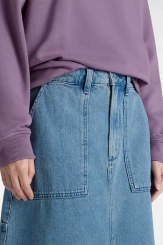 Jupe midi en jean Union - Bleu marine