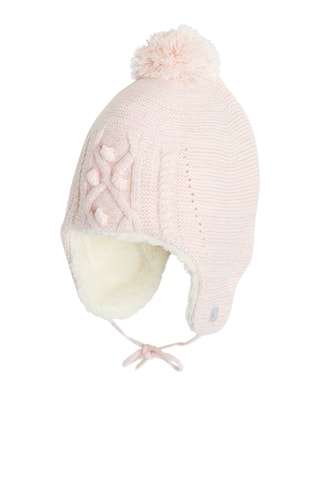 Bonnet aviateur à pompon - Rose - Okaïdi