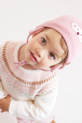 Bonnet à pompon - Rose - Obaibi