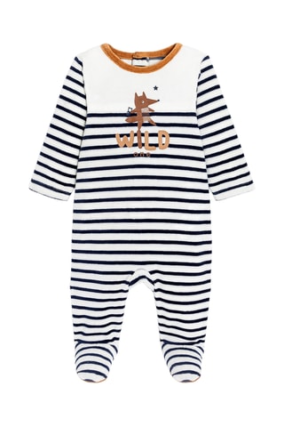 Babygro - Branco e azul-escuro Obaïdi