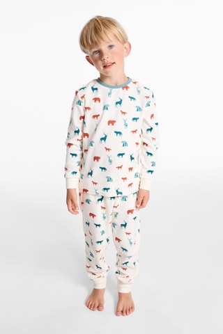 Pijama em veludo - Branco - Okaïdi