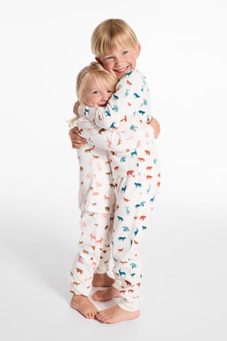 Pijama em veludo - Branco - Okaïdi