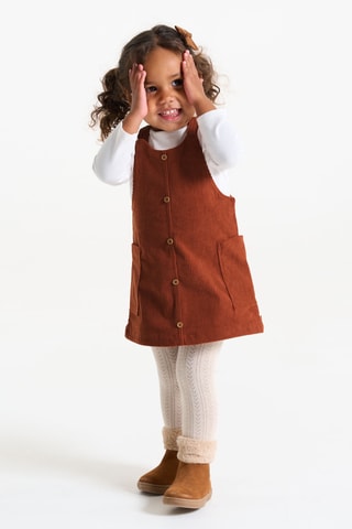 Robe-salopette en velours - Marron - Obaïbi