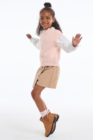Jupe-short en velours - Beige - Okaïdi